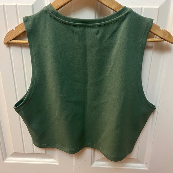 Emerald green Oak + Fort sleeveless crop top - Picture 2 of 3